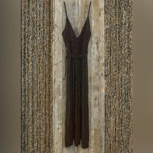 Forever 21 Deep V-Neck Wide Leg Jumpsuit